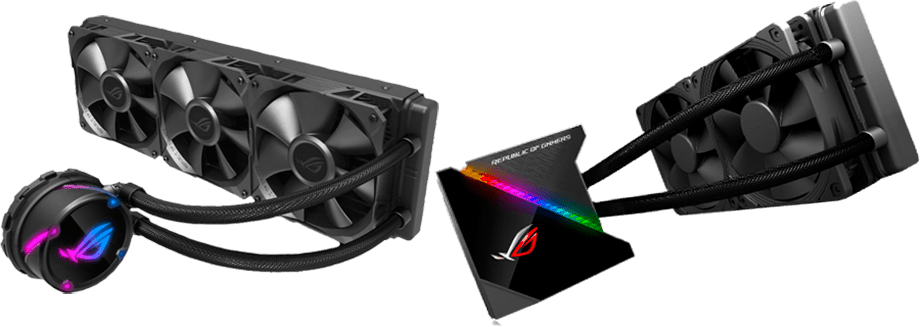 водяное охлаждение asus формфактор 240 и 360 