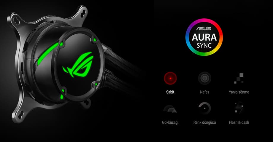 водоблок центрального процессора asus strix с RGB подсветкой