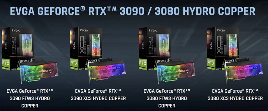 линейка видеокарт EVGA с водяным охлаждением