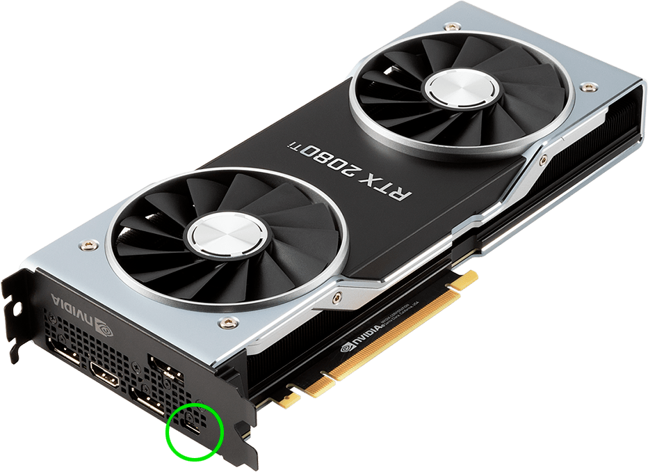 видеокарта GEFORCE RTX с разъёмом USB Type C